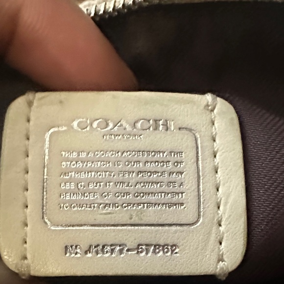 Coach Metallic Silver Studded Wristlet - Picture 5 of 10